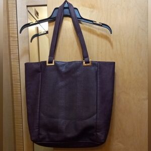 Purple Textured Tote Bag